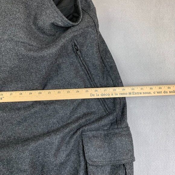 Vtg Cabelas Mens Wool Hunting Bibs 3XL Tall Gray Cargo Overalls Pants Dry Plus - Picture 12 of 15